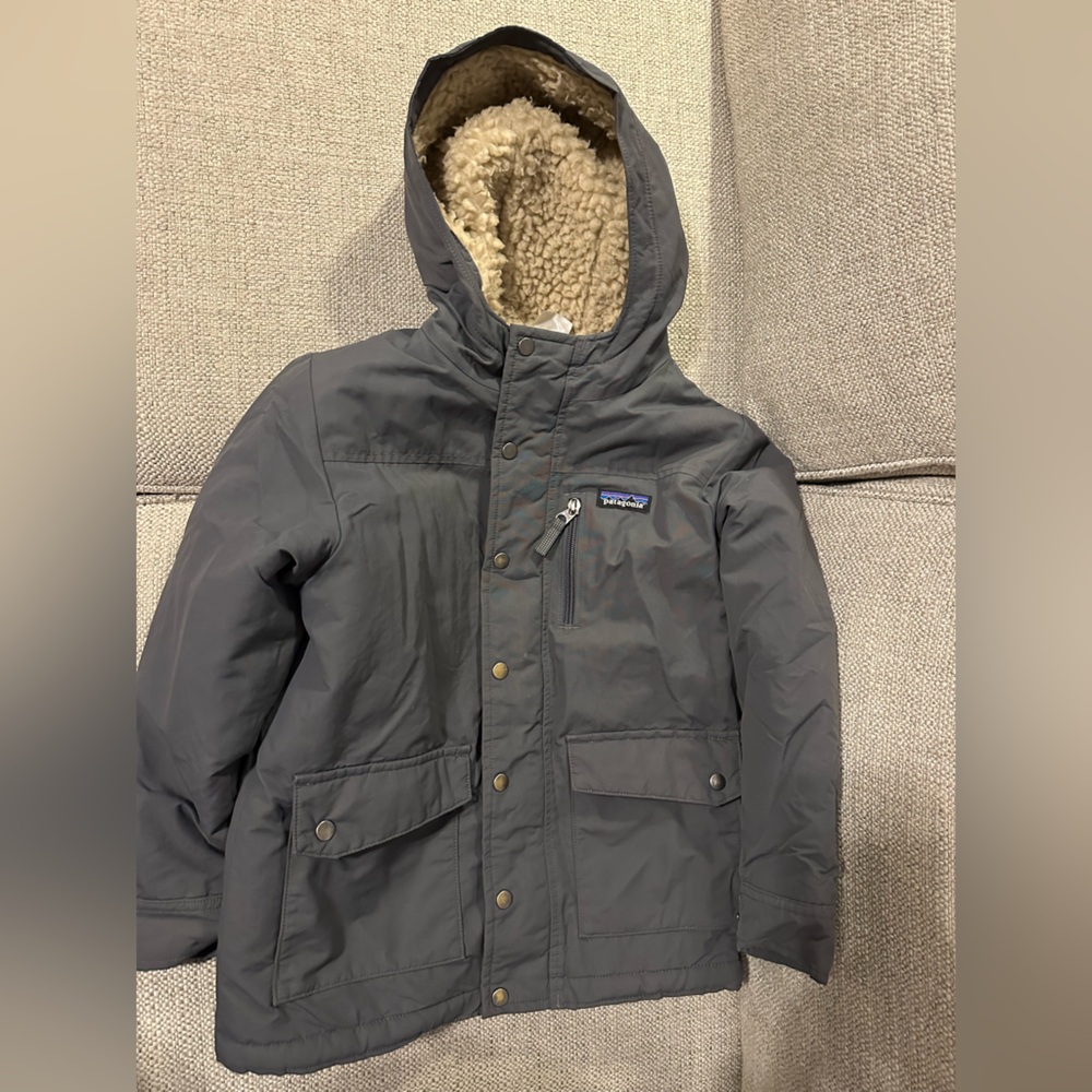 Patagonia Kids Charcoal Hooded Jacket